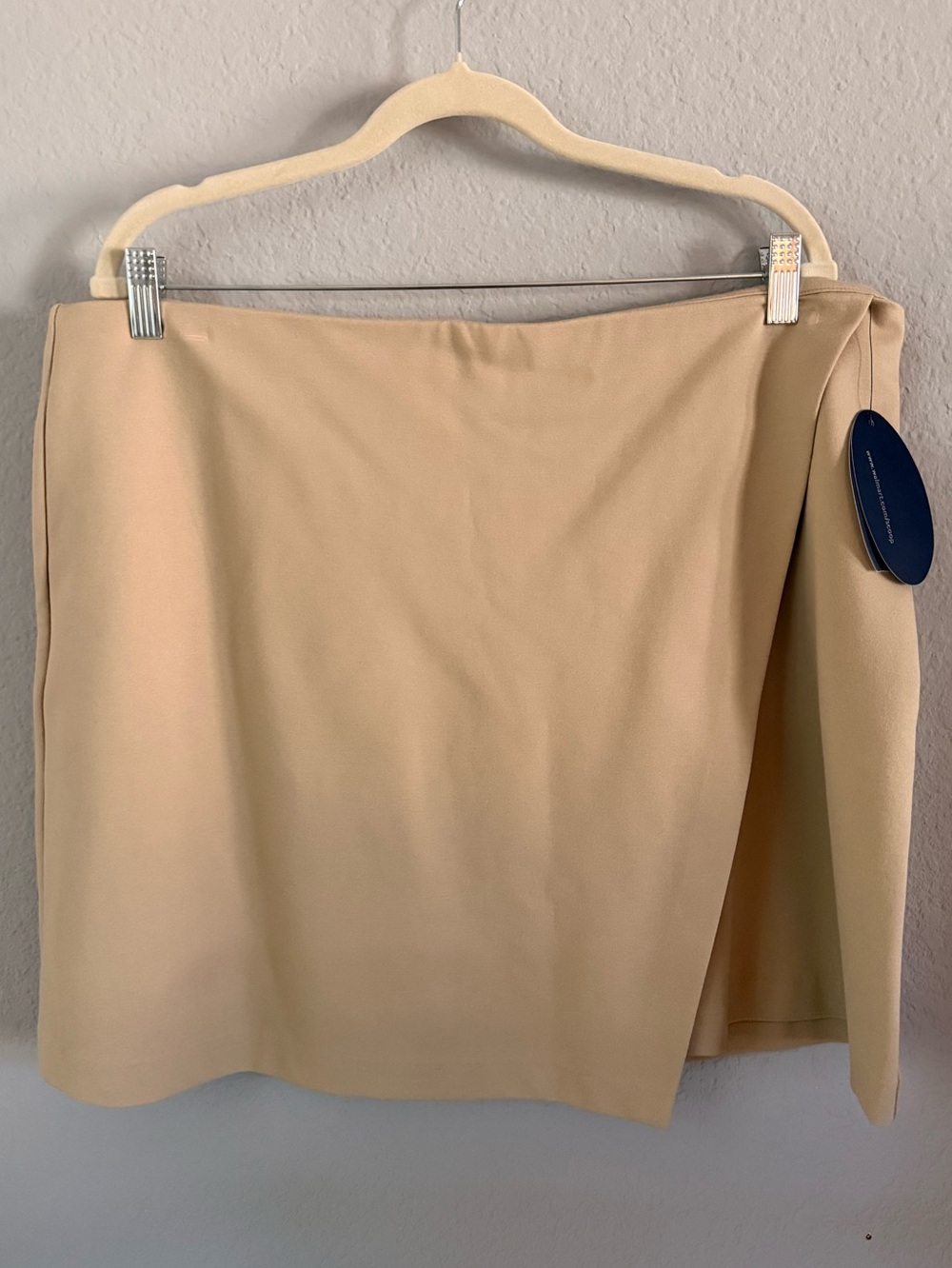Scoop Fold Over Mini Skirt Tan Sesame XL 16-18 NWT